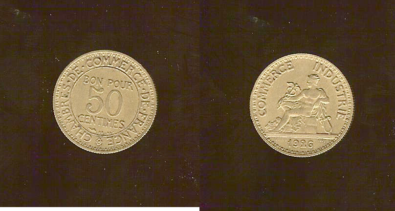 50 centimes Chambres de Commerce 1926 SUP+